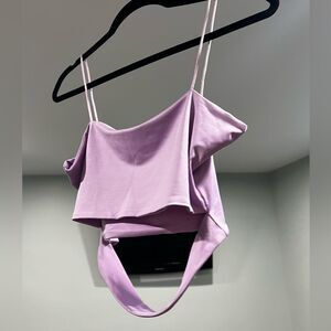 NWOT Pink/purple crop top spaghetti strap